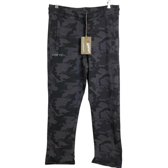 Gasp Industries Original Standard Pants Mens 3XL Grey Camo Pull On Workout NWT - Picture 1 of 9